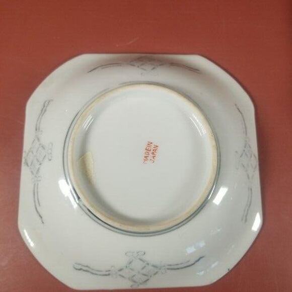 Japanese Art Pottery Collector Vintage 5" Bowl / Plates Hand Painted Lot of 2 - Picture 4 of 15